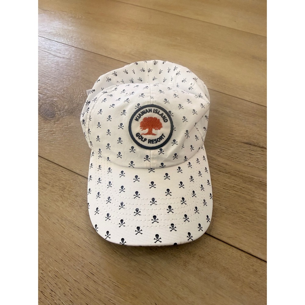 Imperial Kiawah Island Golf Resort Skull Crossbones Hat White Adjustable Cap 266